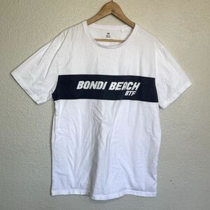 BTF T Shirt Women XXL White Spellout Tee Australia Bondi Beach Travel Vacation